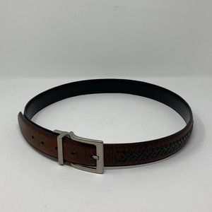 Columbia Genuine Leather Men's Belt Cross Stitched Belt 36